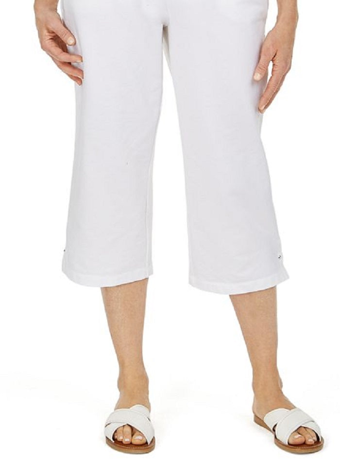 Karen Scott Women's Studded Capris White Size Petite Medium