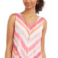 Style & Co Women's Printed Sleeveless Swing Dress Pink Size Small