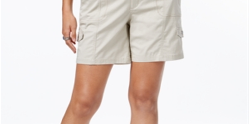 Style & Co Women's Comfort Waist Cargo Shorts Brown Size 10 Petite