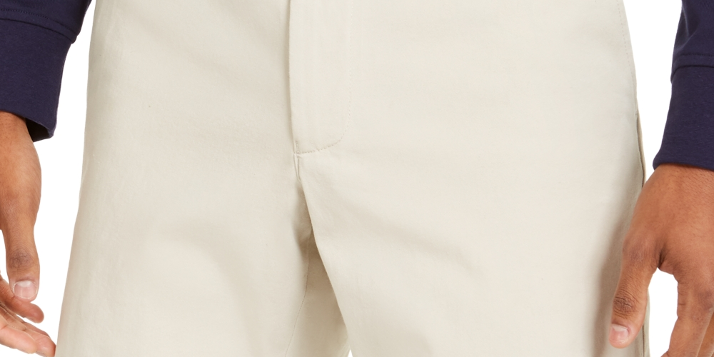 Club Room Men's Regular Fit 7 4 Way Stretch Shorts Beige Size 33