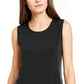 Alfani Women's Solid Sleeveless Tank Top Black Size Medium