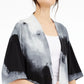 Alfani Women's Abstract Print Long Cardigan Sweater Gray Size Large