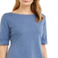 Karen Scott Women's Cotton Cuffed Sleeve Dress Blue Size X-Small