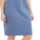 Karen Scott Women's Cotton Cuffed Sleeve Dress Blue Size X-Small