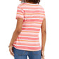 Style & Co Women's Bright Pink Striped Tie-Side Top Size Medium