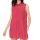 Alfani Women's Button Down Sleeveless Button Down Top Pink Size Small