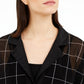 Alfani Women's Sheer Printed Long Sleeve V Neck Hi Lo Evening Top Black Size X-Large
