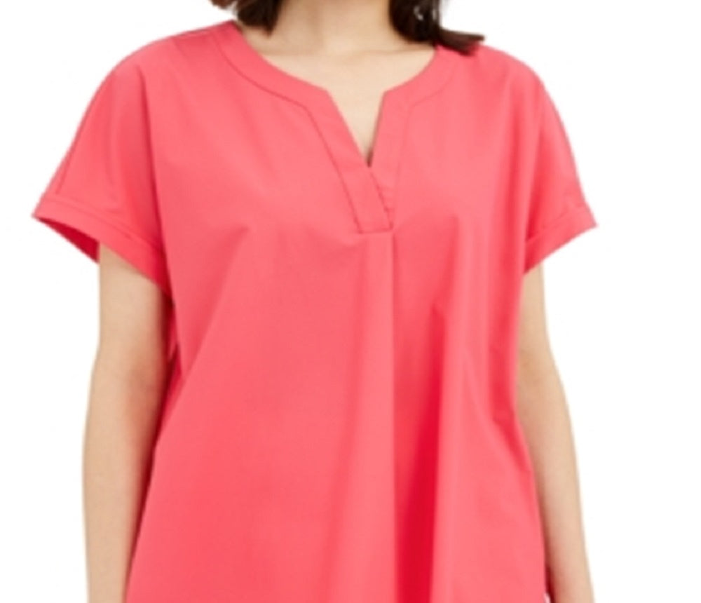 Alfani Women's Buttoned Back Top Pink Size Petite XL