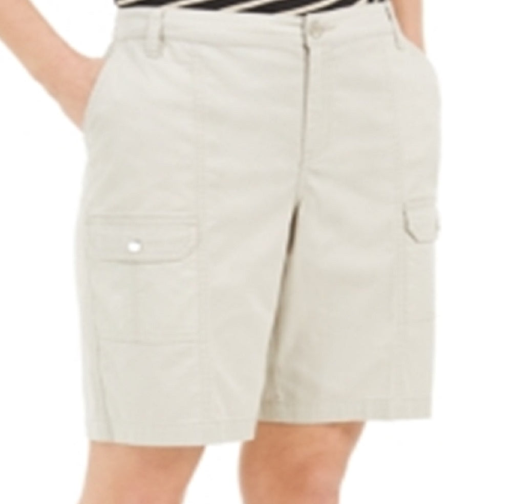 Karen Scott Women's Pocket Front Shorts Gray Size 8