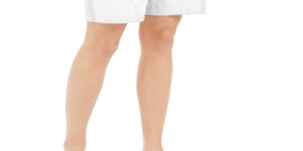 Karen Scott Women's Pocket Front Shorts White Size 8