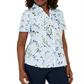 Karen Scott Women's Cotton Floral Print Shirt Blue Size Large