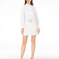 INC International Concepts Women's Frayed Short Pencil Skirt White Size 16