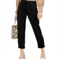 INC International Concepts Women's Tie Front Tapered Leg Stretch Utility Pants Black Size 0