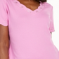 Karen Scott Women's Cotton Scalloped V Neck T-Shirt Pink  Size XX-Large