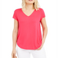 Alfani Women's Knit V Neck T-Shirt Pink Size X-Large