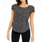 Alfani Women's Short Sleeve T-Shirt Top Black Size Large