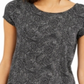 Alfani Women's Short Sleeve T-Shirt Top Black Size Large