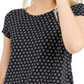 Alfani Women's Printed T-Shirt Black Size Large