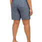 Karen Scott Women's Cotton Chambray Utility Shorts Blue Size 20W