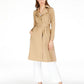 INC International Concepts Women's Lace Back Floral Trench Coat Beige Size Large