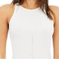 INC International Concepts Women's Ribbed Sweater Tank Top White Size X-Large