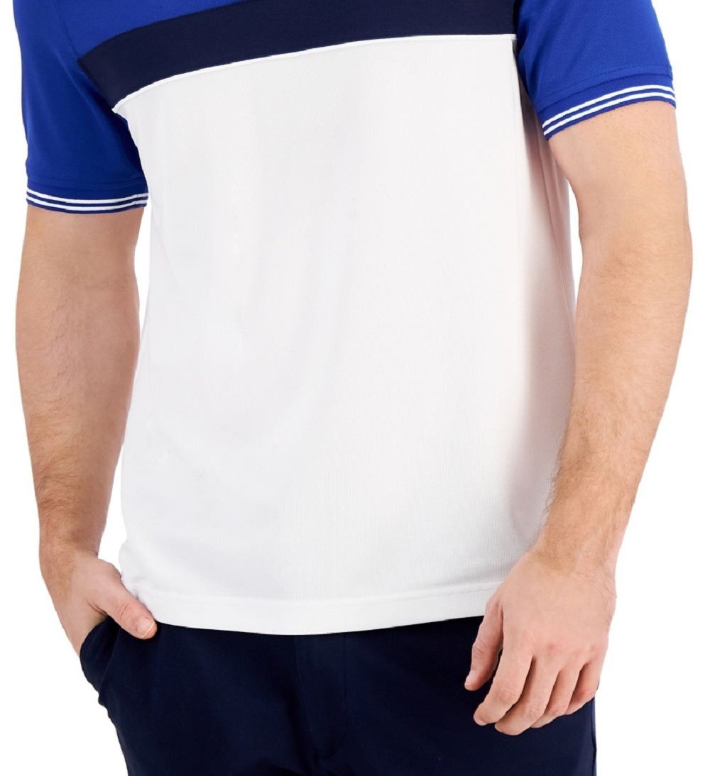 Club Room Men's Sporty Stripe Polo Shirt Blue Size X-Large