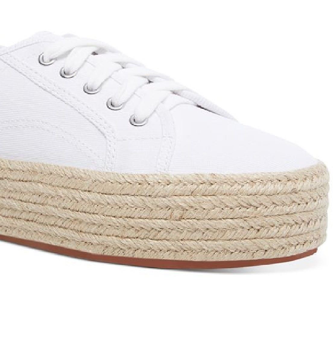 Wild Pair Women's Round Toe Platform Lace up Athletic Sneakers White Size 8.5 M