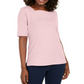 Karen Scott Women's Cotton Eyelet Trim Top Pink Size X-Small