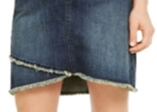 INC International Concepts Women's Tulip Hem Jean Skirt Blue Size 8