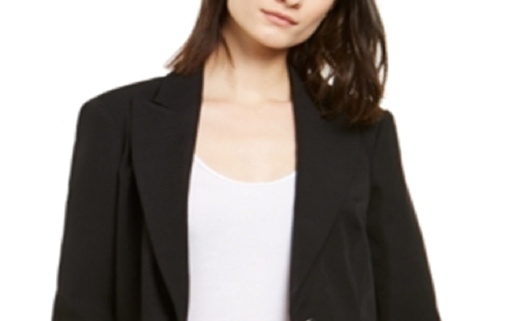 INC International Concepts Women's Peak Lapel Blazer Black Size X-Small