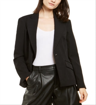 INC International Concepts Women's Peak Lapel Blazer Black Size X-Small