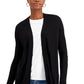 INC International Concepts Women's Ribbed Duster Cardigan Black Size X-Large