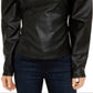 INC International Concepts Women's Faux Leather Faux Leather Tie Puff Long Sleeve Jewel Neck Top Black Size X-Small