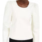 INC International Concepts Women's Faux Leather Tie Top White Size X-Large
