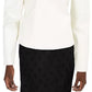 INC International Concepts Women's Faux Leather Tie Top White Size X-Large
