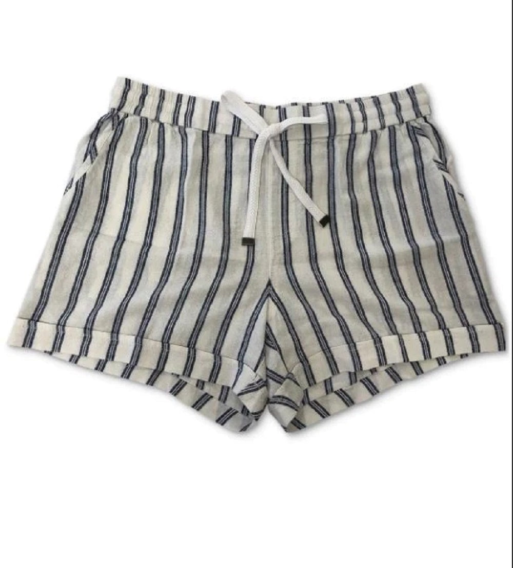 Style & Co Women's Striped Shorts White Size Small