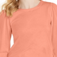 Charter Club Women's Supima Puff Sleeve Top Orange Size XS