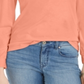 Charter Club Women's Supima Puff Sleeve Top Orange Size XS