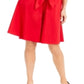 Charter Club Women's Tie Front Cap Sleeve Casual Dress Red Size 4