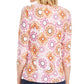 JM Collection Women's Printed 3/4 Sleeve Jacquard Top Pink Size X-Large