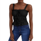 INC International Concepts Men's Smocked Tie Front Tank Top Black Size XX-Large