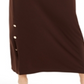 JM Collection Women's Buttoned Slit Skirt Brown Size Petite Small