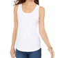 Charter Club Women's Supima Cotton Scoop Neck Tank Top White Size Petite Small