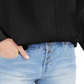 INC International Concepts Women's Satin Utility Shirt Black Size X-Small