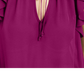 INC International Concepts Women's Ruffled Tie Front Solid Short Sleeve V Neck Top Purple Size Medium