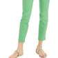 Charter Club Women's Stretch Twill Cropped Pants Green Size 6 Petite