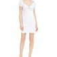 Bar III Women's Off the Shoulder Tie Front Mini Dress White Size XX-Large