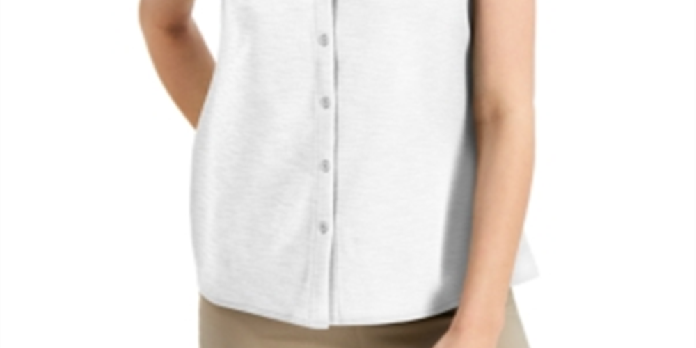 Alfani Women's Sleeveless Blouse White Size XX-Large