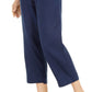 Charter Club Women's Cropped All Linen Pants Blue Size Petite X-Large