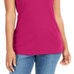 Karen Scott Women's Cotton Tank Top Red Size Small
